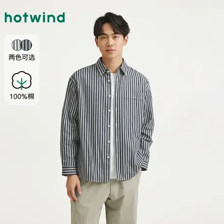 热风2025年秋季新款男士休闲衬衫图片