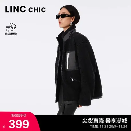 LINCCHIC金羽杰羽绒服女机车风夹克轻薄中长款羽绒服女冬外套3078商品大图