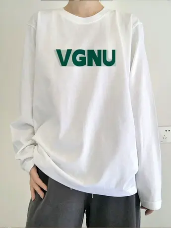 白色中长款圆领内搭打底衫女秋冬季加绒长袖t恤洋气遮肉显瘦上衣商品大图