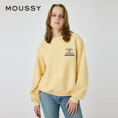 MOUSSY 夏季新品怀旧感物件印花棉质套头卫衣女010HA890-4771图片