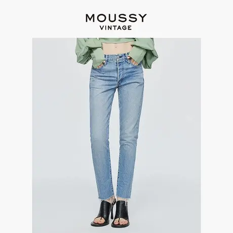 MOUSSY VINTAGE 2025夏季新品四粒扣铅笔裤牛仔裤女540FAC11-1370商品大图