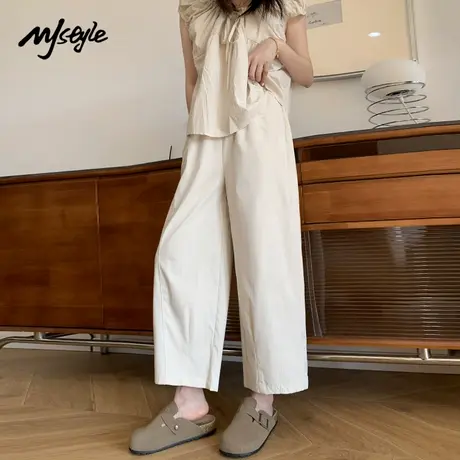 MJ STYLE哈伦萝卜裤女夏季休闲遮胯显瘦百搭奶奶裤直筒高腰休闲裤商品大图