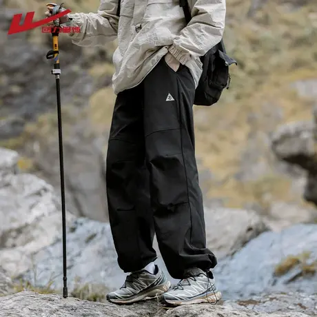 回力工装冲锋裤男春秋季2025新款户外运动攀岩伞兵裤登山休闲长裤图片