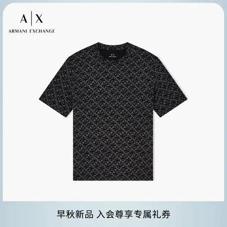 ARMANI EXCHANGE/阿玛尼2025夏季新款男士全棉宽松满印老花T恤图片