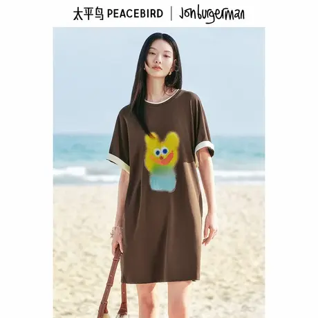 【商场同款】太平鸟新款Jon Burgerman联名可露丽连衣裙A3FAF2323商品大图