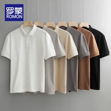 罗蒙纯棉POLO衫男短袖2025新款夏季薄款半袖男装上衣潮流翻领t恤图片