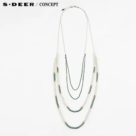 【新品】sdeer圣迪奥专柜正品女装串珠装饰层次项链S16184361图片