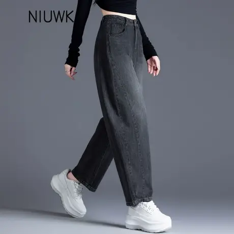 女士哈伦牛仔裤女2025年新款春秋季小个子宽松休闲时尚潮流香蕉裤商品大图