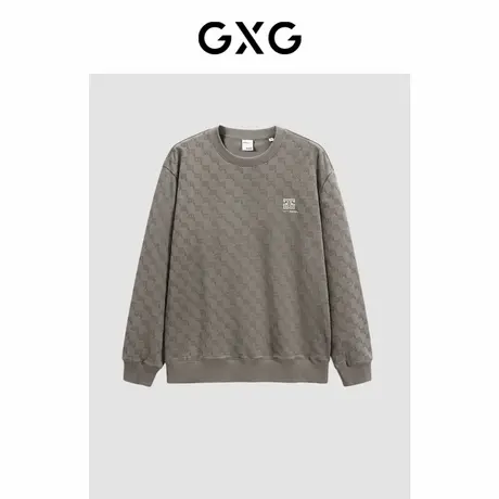 GXG男装 商场同款满身印花圆领卫衣 2023年冬季新品GEX13126574商品大图