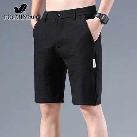 富贵鸟冰丝休闲短裤男士夏季宽松束脚新薄款潮流运动五七分裤子男图片