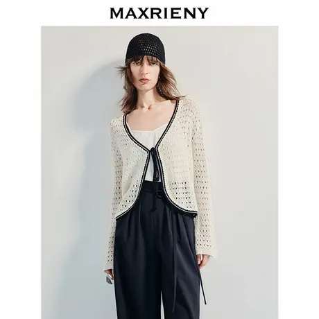 【奥莱】MAXRIENY波嬉风宽松针织毛衫波西米亚开衫外搭小衫女商品大图