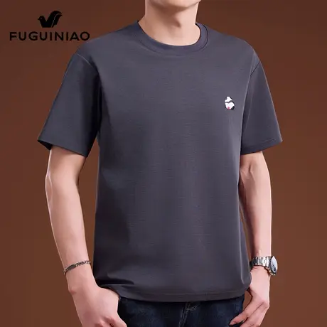 富贵鸟短袖t恤男士圆领刺绣上衣服2025年夏季新款潮流休闲体恤男图片