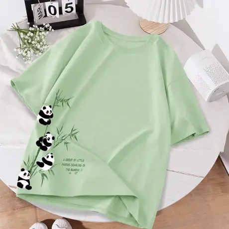 国风短袖t恤女2024新款爆款夏季新中式穿搭宽松大码女装显瘦上衣图片