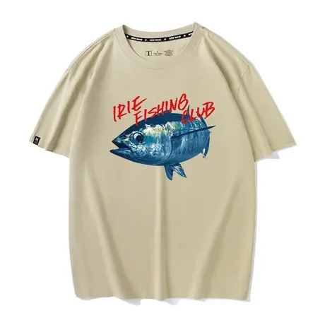 秀洛钓鱼俱乐部钓鱼佬海钓金枪鱼打底衫情侣装夏季短袖T恤男半袖商品大图