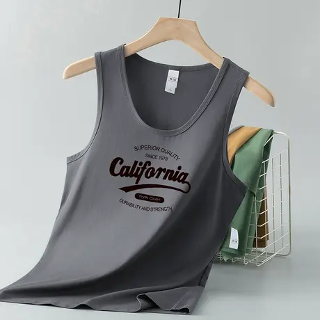 莫代尔背心男夏季跨栏健身冰丝凉感运动坎肩速干吊带无袖t恤篮球商品大图