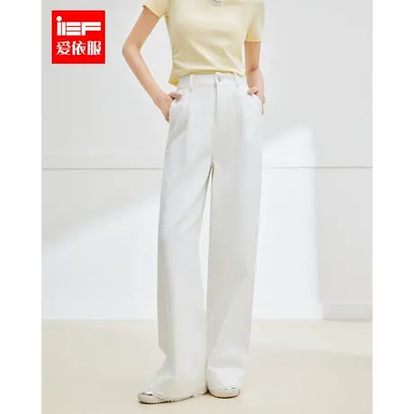IEF/爱依服裤子2025秋季新款韩系风简约通勤气质显瘦百搭阔腿裤商品大图