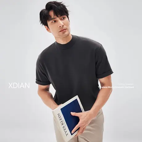 【首页会员内购直降8折】续点「07.19新品」凉感索罗娜小领口短袖商品大图