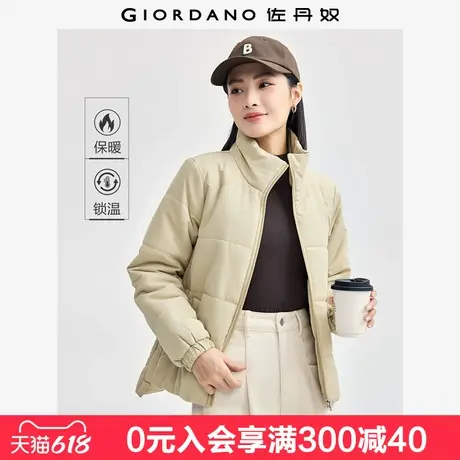 佐丹奴保暖棉衣外套女新款前短后长侧开叉立领棉服夹克女05374713图片