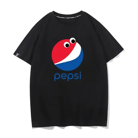 秀洛百事联名芝麻街恶搞表情包衣服打底衫纯棉短袖T恤男女情侣装商品大图