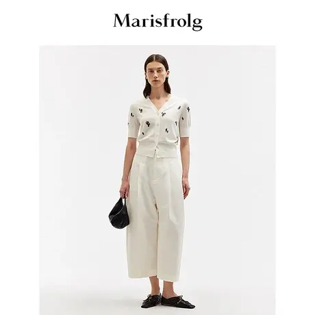 【艺术家灵感】玛丝菲尔夏时尚宽罗纹收口修身针织开衫商品大图