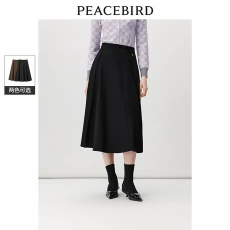 【商场同款】太平鸟女装年冬季新款立切太阳裙A1GFD4639商品大图