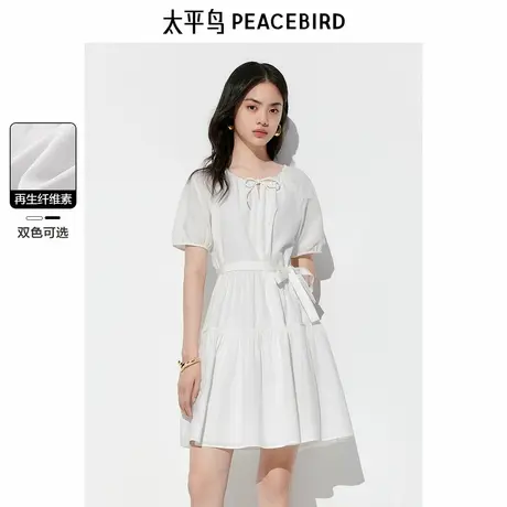 【来了就好】太平鸟短款插肩袖连衣裙商品大图
