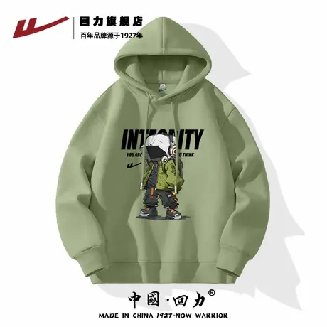 回力美式卫衣男款连帽秋季2025新款300g重磅外套男士套头衫上衣K商品大图