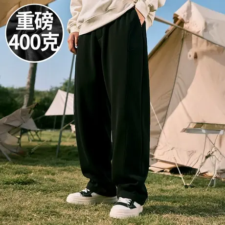 【菱形加裆】加厚弯刀裤加大加大码男直筒休闲胖子长裤春秋季秋款图片