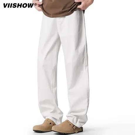 VIISHOW休闲裤男士秋季2025新款宽松直筒美式潮牌百搭休闲长裤子图片