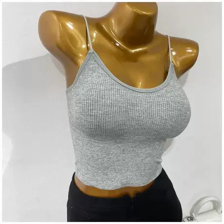 留留留！B眼入！韩国可拆卸胸垫吊带背心百搭短款性感紧身打底衫图片