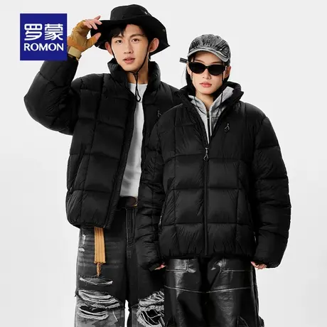 【男女同款】罗蒙情侣短款立领棉服2025秋冬新款保暖宽松百搭棉衣图片