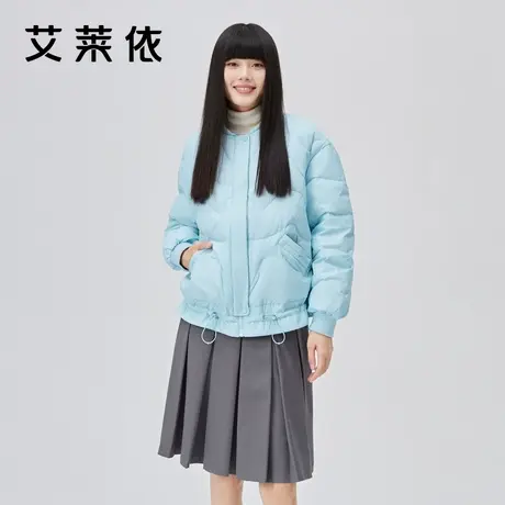 艾莱依2022年新款轻薄羽绒服女款短款休闲秋冬外套小众高级感冬装商品大图