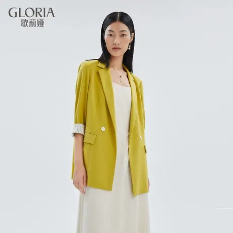 歌莉娅夏季新款直身型西装124C6M030商品大图