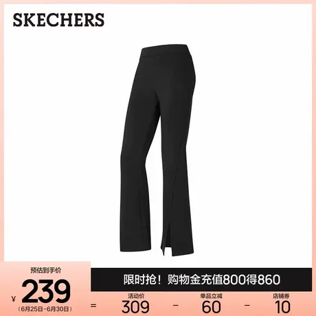 Skechers斯凯奇2025新款夏季女款针织休闲裤显瘦直筒裤休闲运动裤商品大图