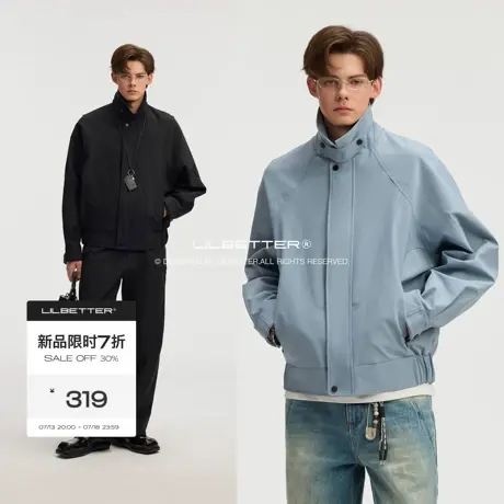 Lilbetter三防立领可翻领廓形外套2025秋户外通勤机能冲锋夹克男图片