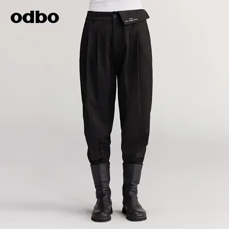 odbo/欧迪比欧原创设计时尚休闲裤裤女夏冬新款高级感西装裤商品大图