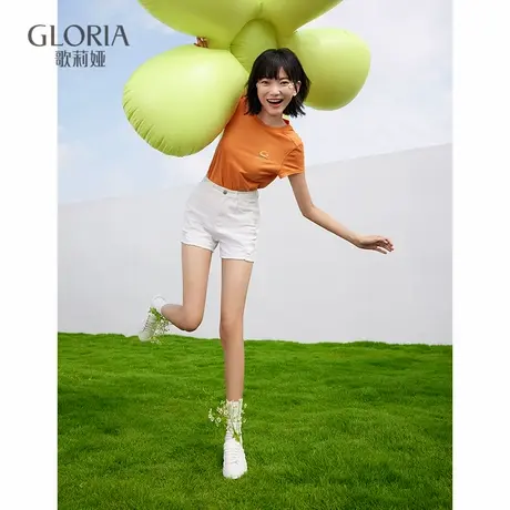 【现货】歌莉娅2022年夏季新品3D立体印花T恤126H0B14A图片