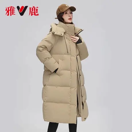 雅鹿官方旗舰店羽绒服女冬2025年新款长款过膝加厚防寒保暖外套图片