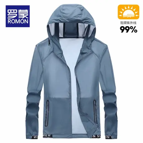 罗蒙防晒衣男夏季防紫外线皮肤衣2025新款冰丝透气大码钓鱼防晒服商品大图