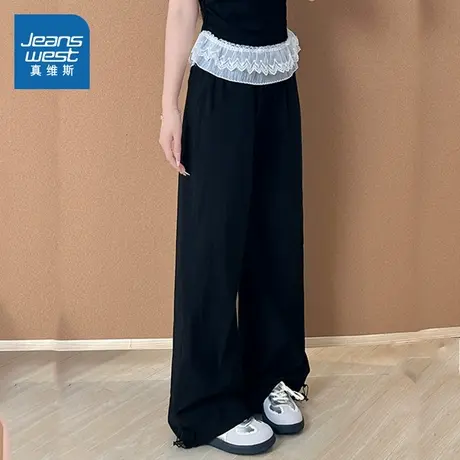 KC真维斯女装 2025秋季新款女款韩式休闲时尚百搭商务风女式长裤商品大图