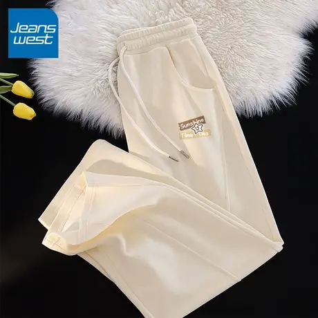 KV真维斯香蕉阔腿裤女春秋2025新款窄版显瘦直筒休闲小个子运动裤商品大图