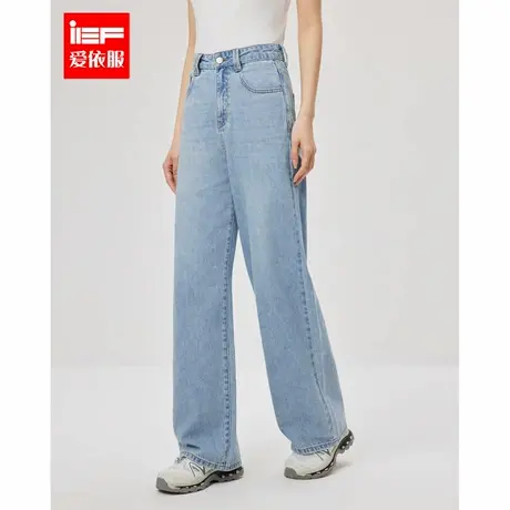 IEF/爱依服【DNA系列】2025夏季新款韩版简约通勤百搭牛仔阔腿裤商品大图