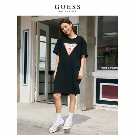 GUESS新款女士倒三角LOGO学院风连衣裙Q1FK23K2Q43商品大图