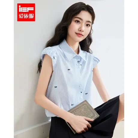 IEF/爱依服2025夏季新款韩版甜美减龄少女风时尚设计感百搭上衣商品大图