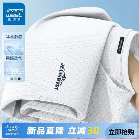 GV真维斯速干男t恤夏季25新款冰丝男士短袖夏天宽松大码男款半袖A商品大图