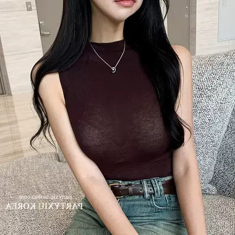 现货 东大门韩系时尚简约纯色修身百搭吊带背心20883商品大图