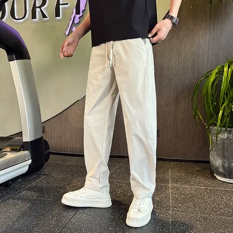 2025新款休闲裤男春季高端运动裤长裤子户外冰丝薄款直筒裤卫裤商品大图