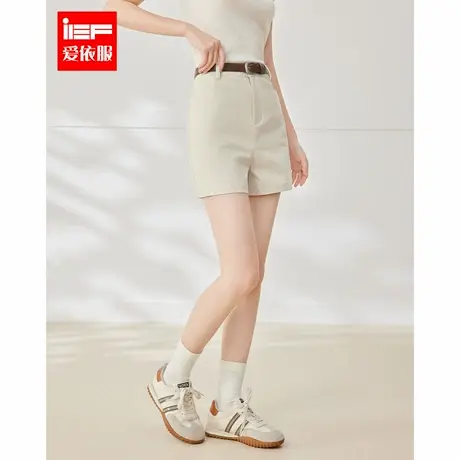 IEF/爱依服裤子2025夏季新款韩版简约通勤气质显瘦高腰显腿长短裤商品大图