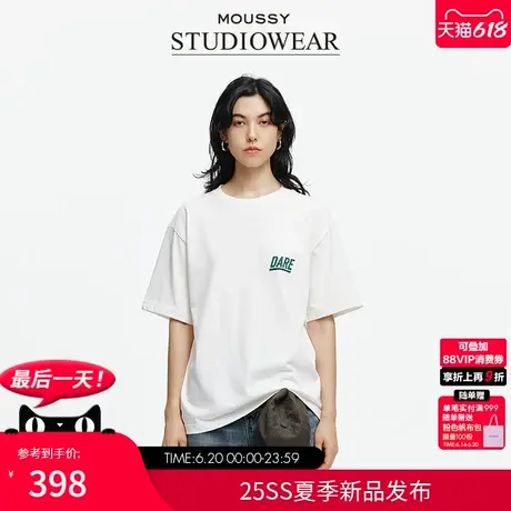 STUDIOWEAR x MOUSSY 2025夏季新品后背印花短袖T恤028ISA90-3411图片