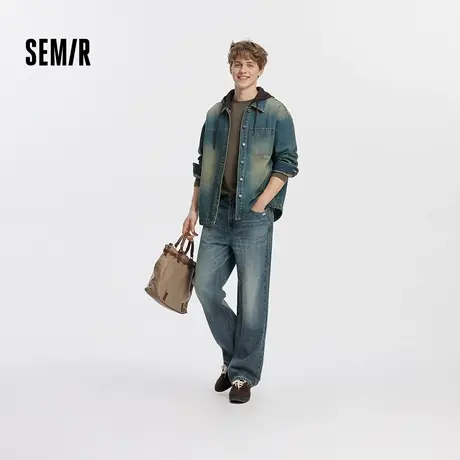 森柔牛仔|商场同款森马牛仔裤男复古宽松直筒裤2025秋季新款长裤图片